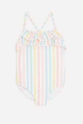 Stripe Frill Swimsuit from John Lewis