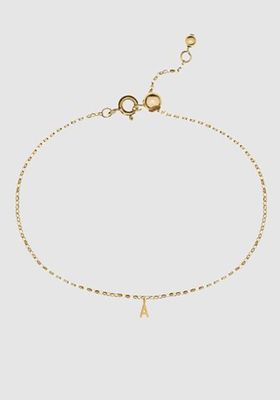 Initial Slider Anklet  from Aurum And Grey