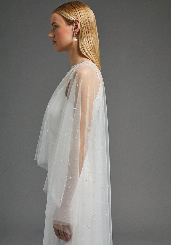 Pearl High Low Cape
