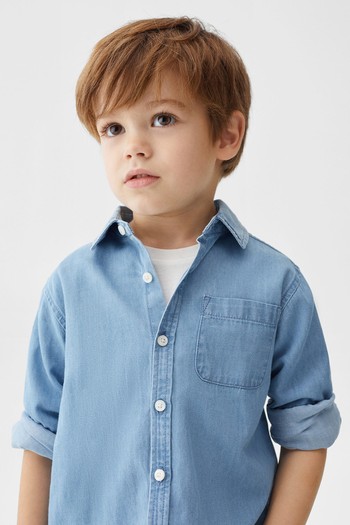 Pocket denim shirt from Mango