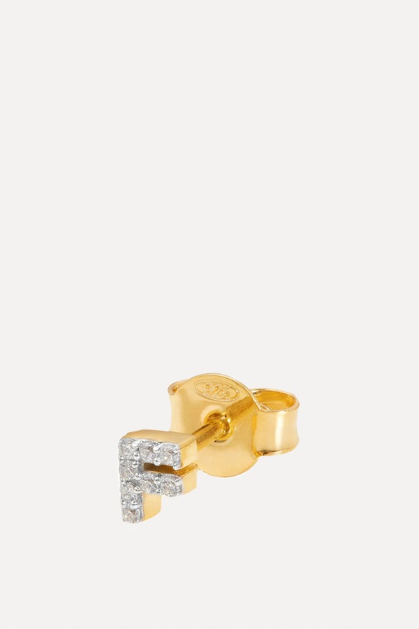 F Initial 18kt Gold-Plated Single Stud Earring from Missoma
