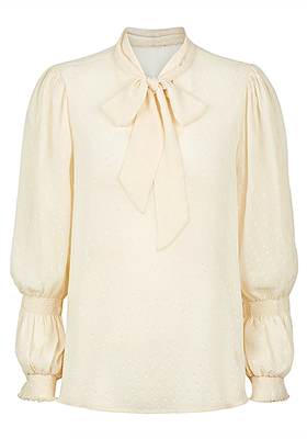 Stars Aligned Pussy Bow Blouse In Ivory from Traffic People