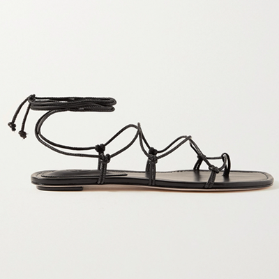 Knotted Leather Sandals from Porte & Paire