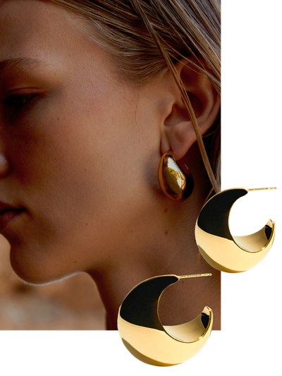 Teardrop 18k Gold-Plated Earrings, £169 | Ragbag Studio