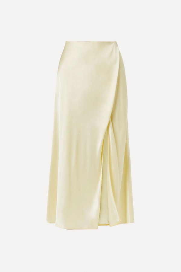 Demi Satin Midi Skirt from Khaite