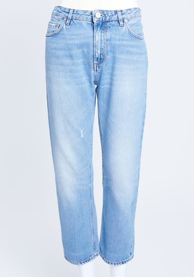 Pop LT Vintage Light Blue Cropped Straight Leg Jeans from Acne Studios