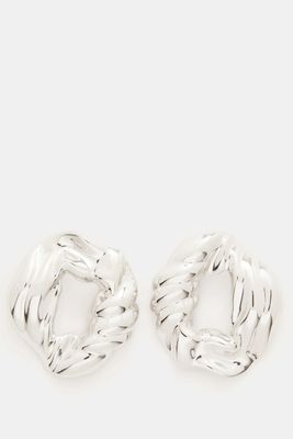 Rounded Rhodium-Plated Earrings from Completedworks