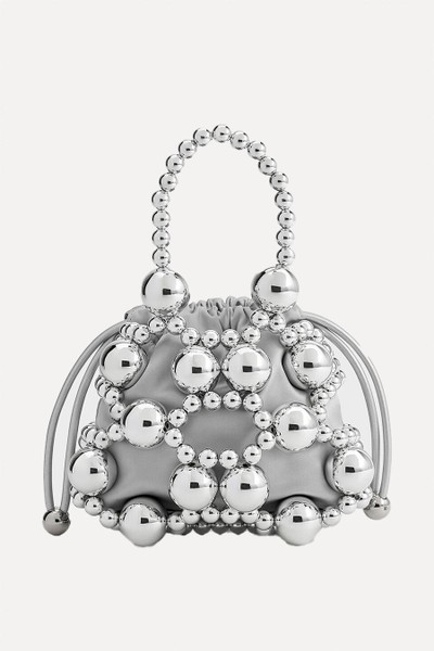 Metallic Beaded Top Handle Bag from Charles & Keith