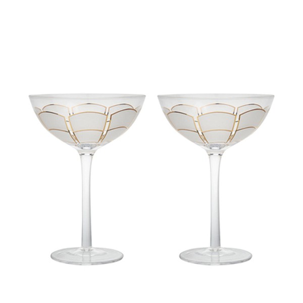Deco Coupe Glasses from John Lewis & Partners
