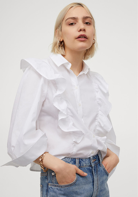 Flounced Cotton Shirt  from H&M