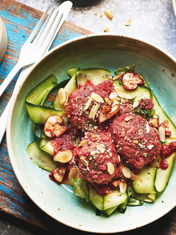 Healthy Mushroom, Beef & Chorizo Meatballs