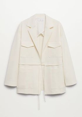 Linen Suit Jacket With Pockets
