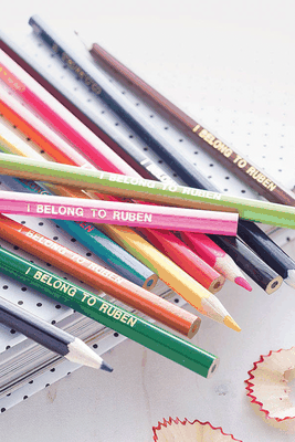 Personalised Colouring Pencils from Able Labels