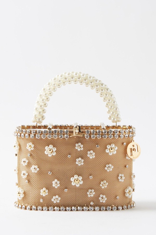 Holli Mughetto Crystal and Faux-Pearl Handbag from Rosantica