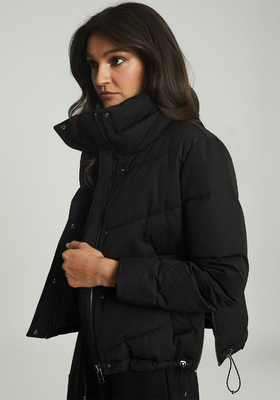 Dax Short Puffer Jacket With Side Zip