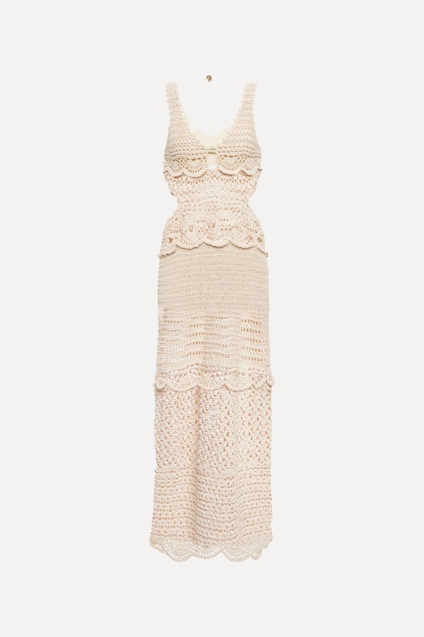 Cory Crocheted Cotton-Blend Midi Dress from Simkhai