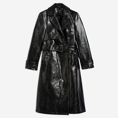 Crocodile Embossed Coat