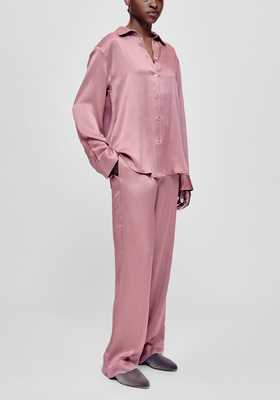 Dusty Rose Silk Pyjama Set from Asceno 