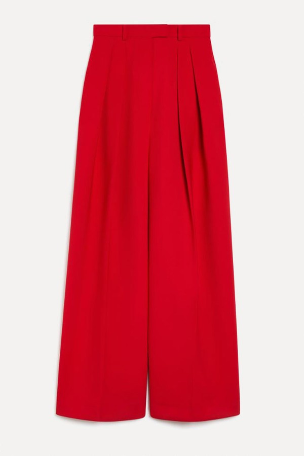 Stretch Wool Boyfriend Trousers