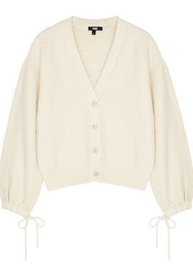 Bougainvillea Cream Textured-knit Cardigan from Paige