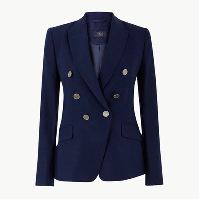 Pure Linen Double Breasted Blazer from Marks & Spencer