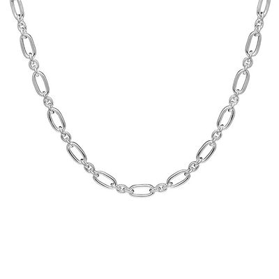Linked Together Chain Silver Necklace
