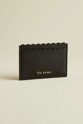 Leather Scalloped Card Holder