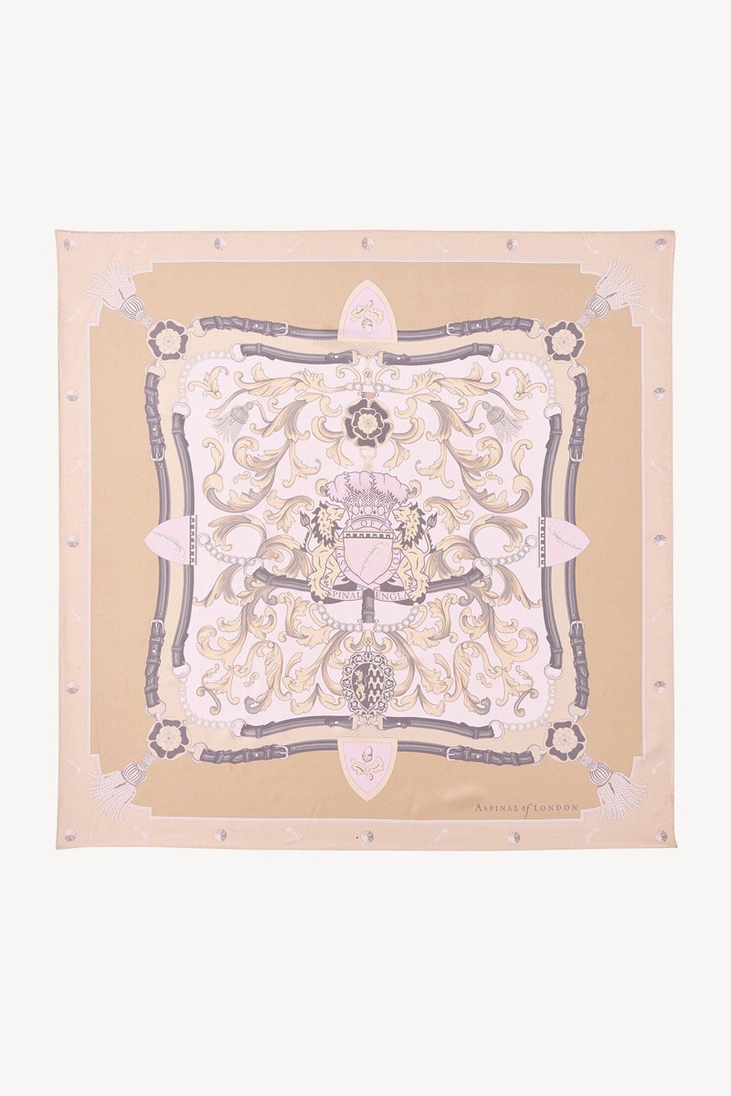 Signature Shield Silk Scarf from Aspinal Of London