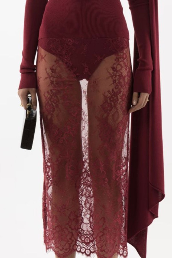 Lace Midi Skirt from Arakii