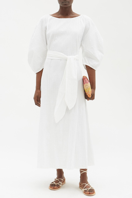 Cecilia Plissé Organic-Cotton Blend Batiste Dress from Mara Hoffman