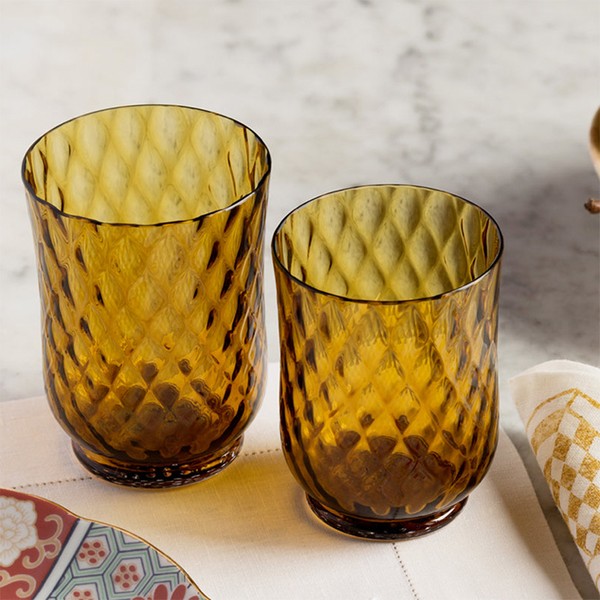Balloton Water Glass Amber from Cabana