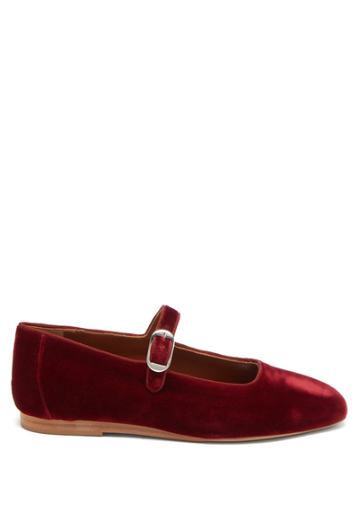 Velvet Mary Jane Flats from Le Monde Beryl