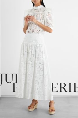 Julia Broderie Anglaise Organic Cotton Maxi Skirt from Iris & Ink