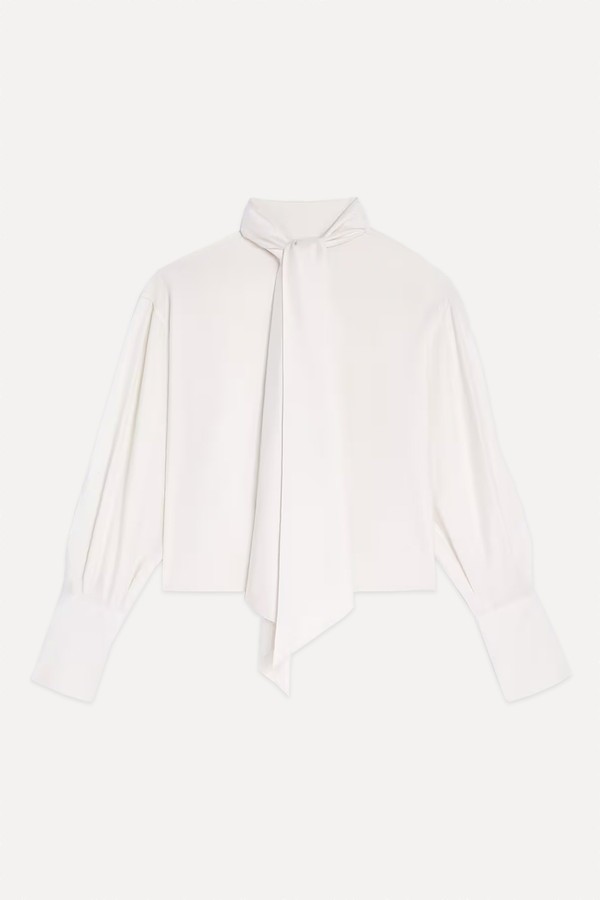 Cropped Lavalliere Shirt from Celine