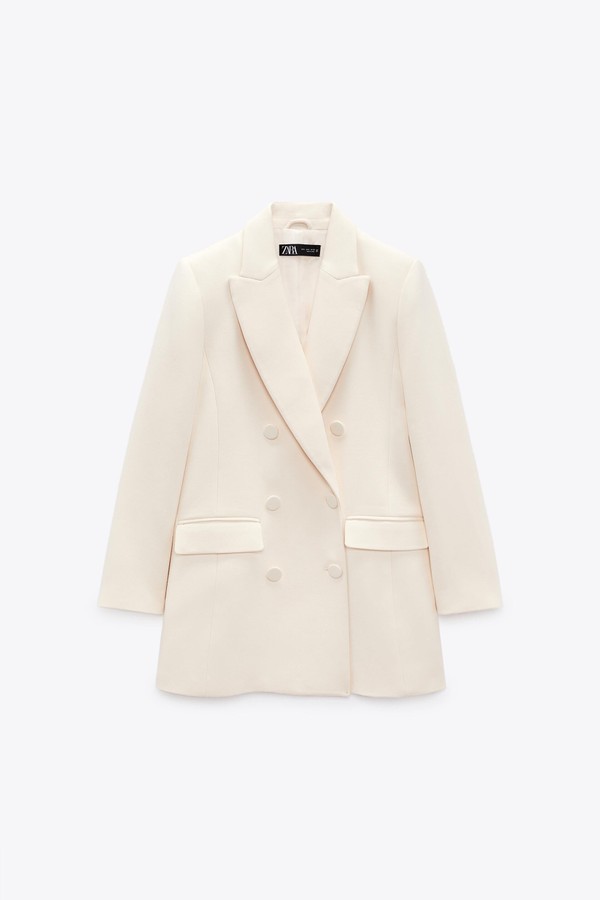 Long Double-Breasted Blazer