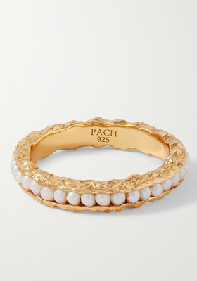 Gold-Plated Pearl Ring from Pacharee
