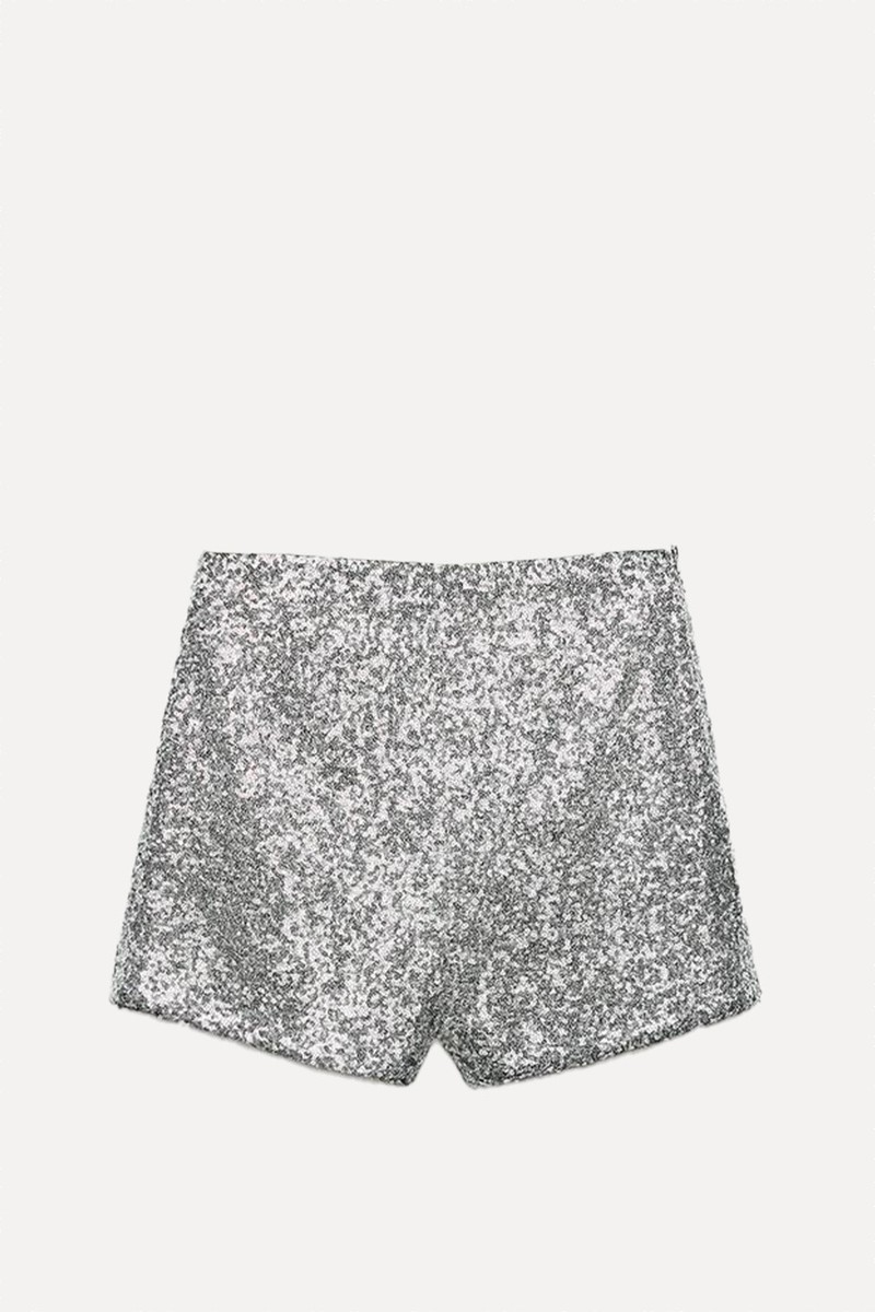 Sequin Bermuda Shorts from Zara