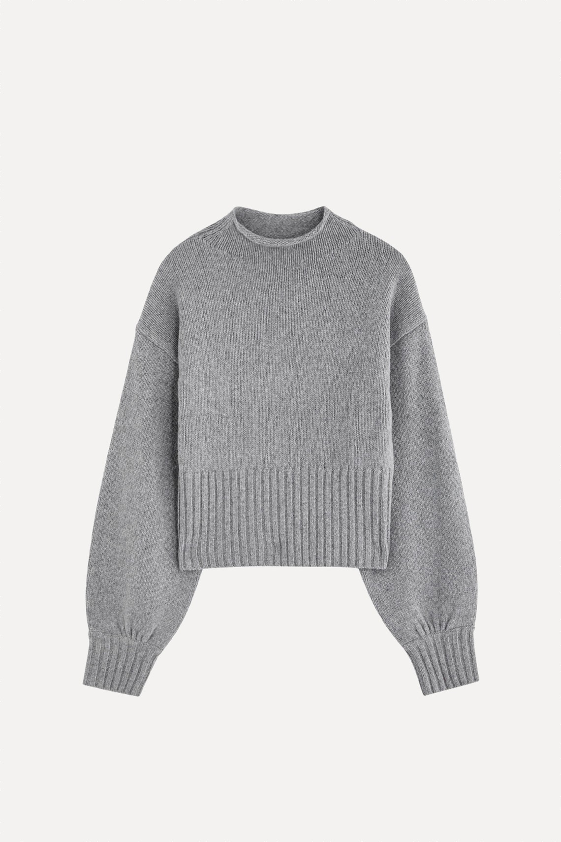 Archie Cropped Tie Knit Merino Wool Jumper from CLEA