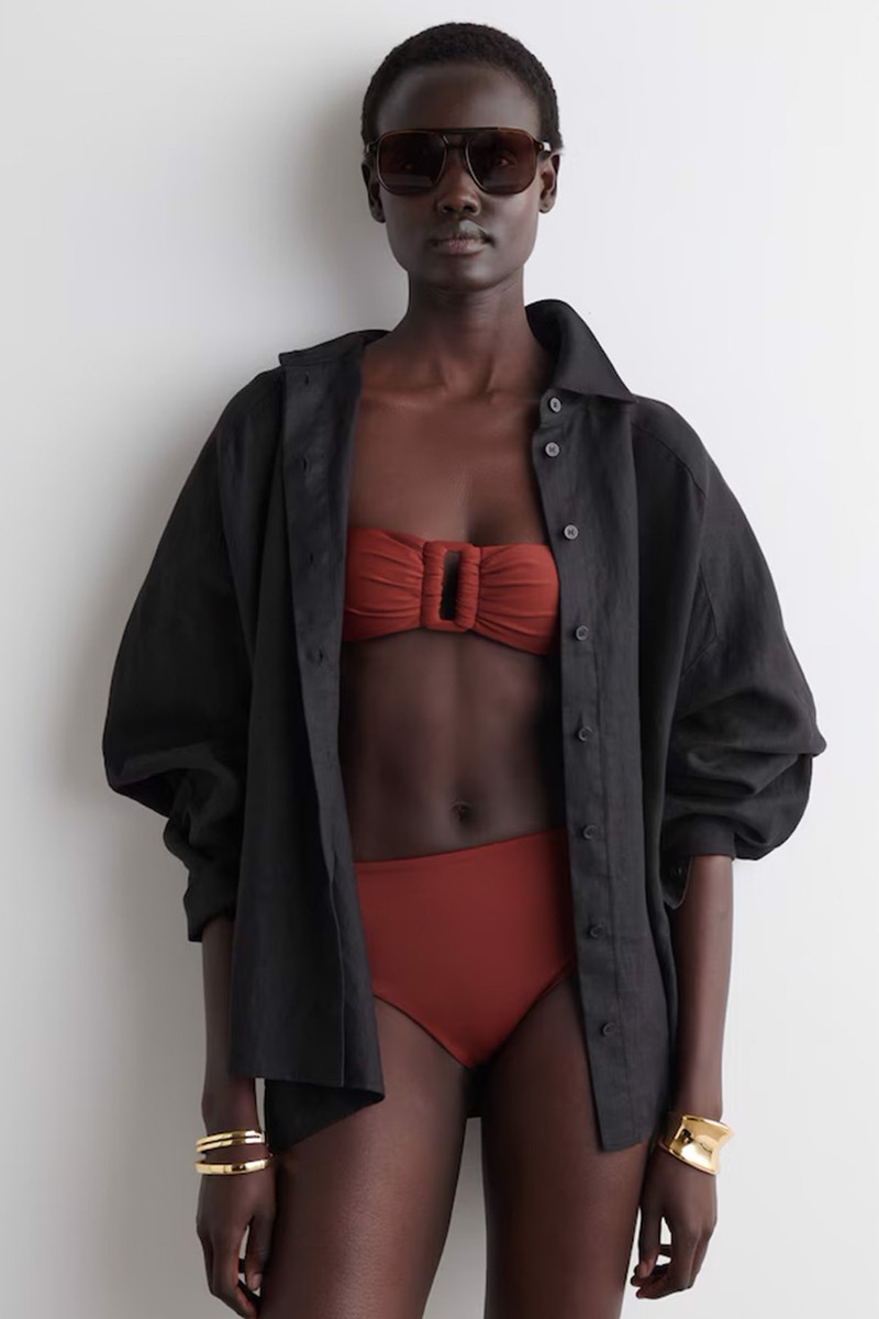 Gathered Bandeau Bikini Top from COS