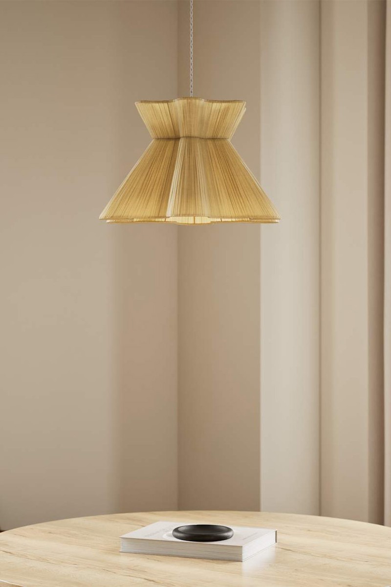Scallop Pleated Fabric Easy Fit Ceiling Lamp Shade