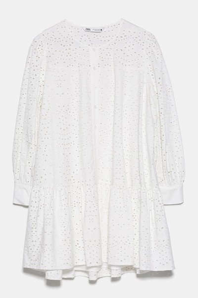 Dress With Cutwork Embroidery from Zara