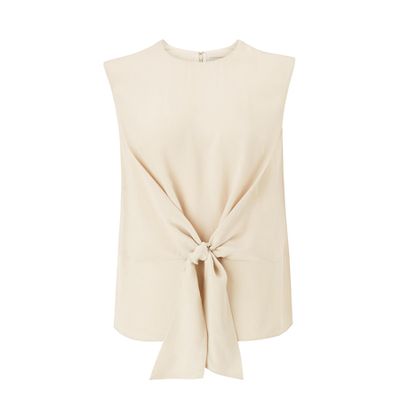 Modern Rarity Sleeveless Tie Front Top Natural from John Lewis