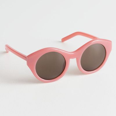 Round Frame Sunglasses In Salmon from & Other Stories