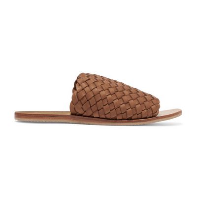 Corfu Woven Leather Slides