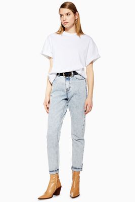 Bleach Acid Wash Mom Jeans from Topshop