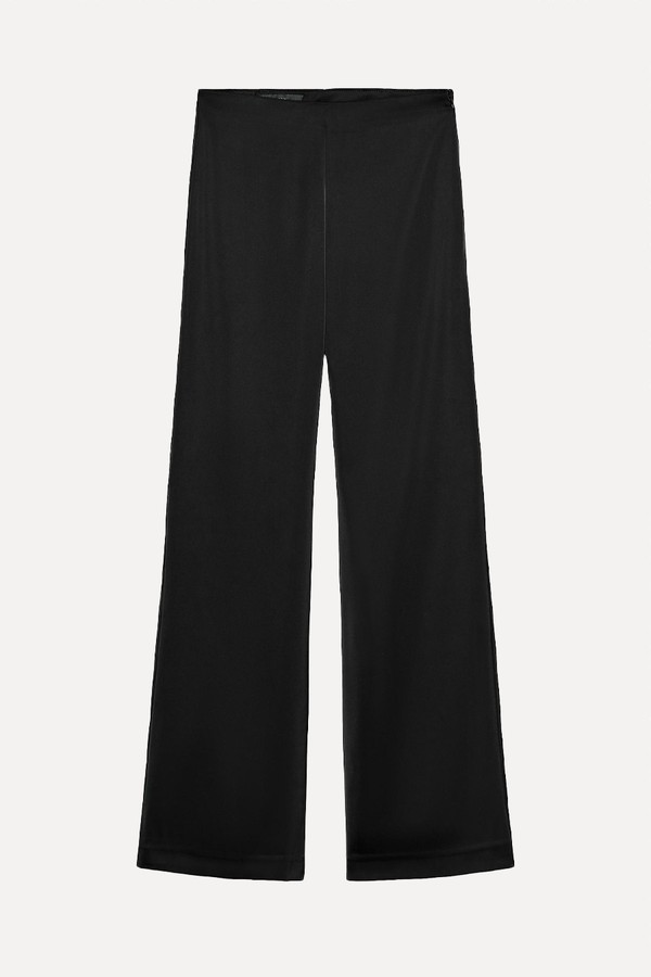 High-Waist Satin Trousers from Zara