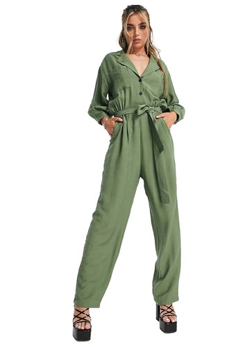 Khaki Boiler Suit from Topshop