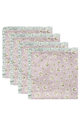 Set of Four Violetta Floral-Print Cotton Napkins from Sea