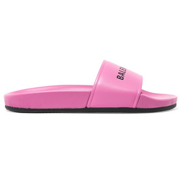 Logo-Print Leather Slides from Balenciaga