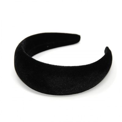 Thick Padded Black Velvet Headband from Johnny Loves Rosie